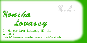 monika lovassy business card