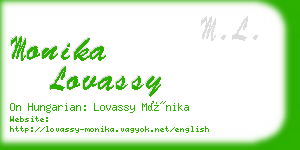 monika lovassy business card
